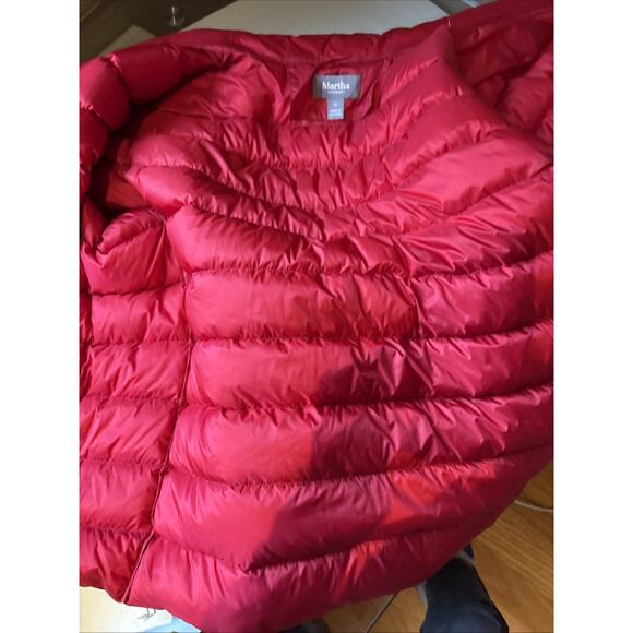 Martha Stewart Puffer Jacket Vest Women Sz 1X RED Down zip Short Sleeve New - Picture 12 of 14